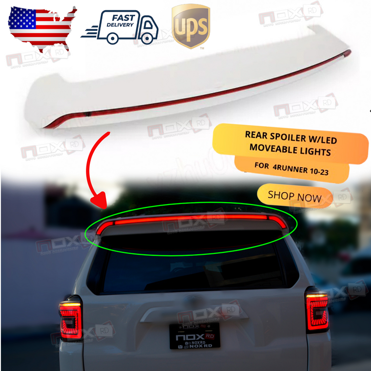 LED Trunk Rear Spoiler for 4Runner 2010-2023 W/Led Moveable Lights Liftgate