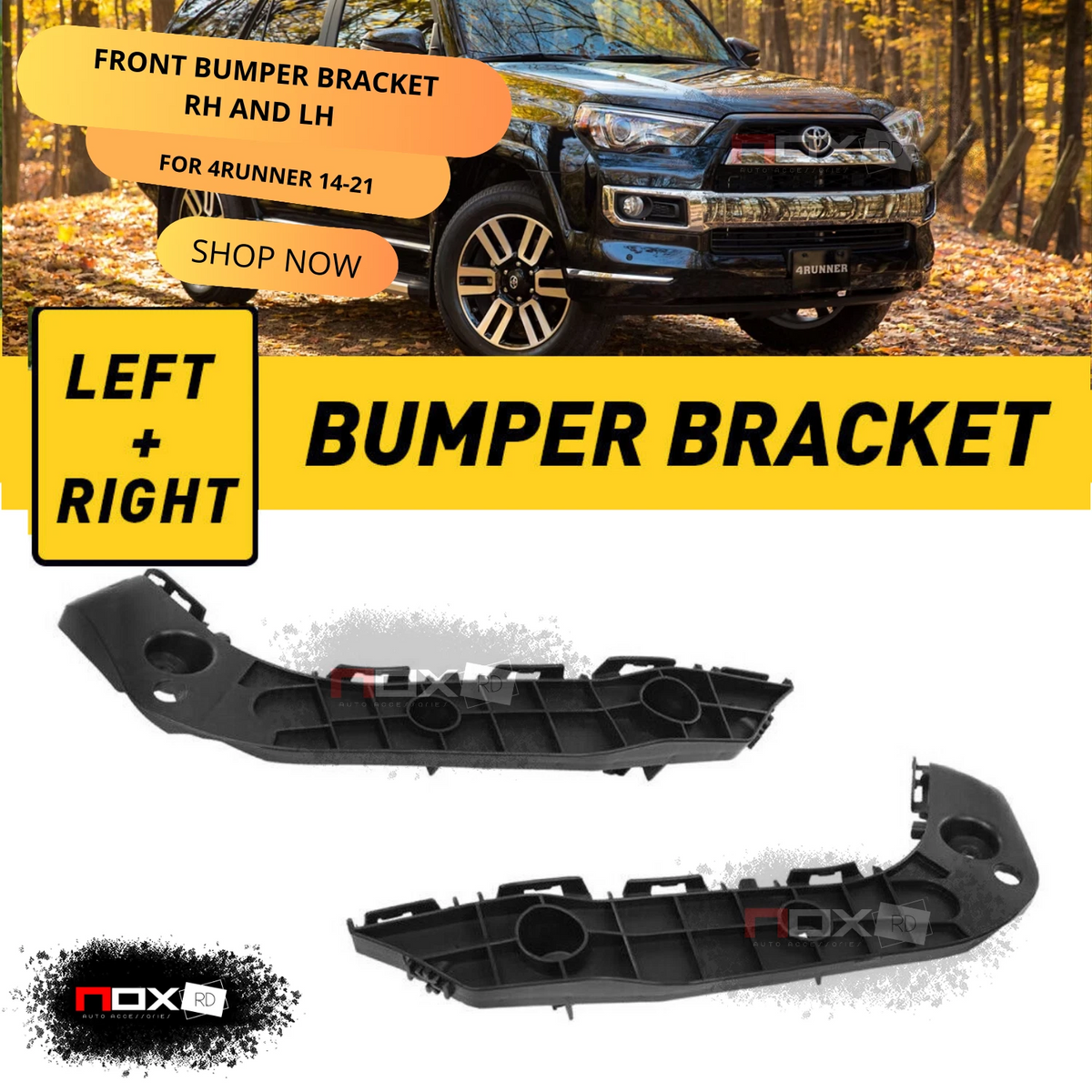 Soporte de parachoques delantero derecho e izquierdo superior para Toyota 4Runner 2014-2021 TO1042126