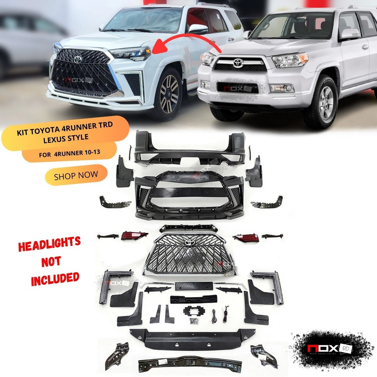 FOR TOYOTA 4RUNNER 2010-2013 LEXUS STYLE BODY KIT FACELIFT BUMPER FASCIA CONVERS