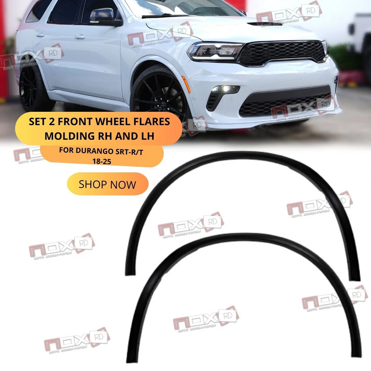 FOR DODGE DURANGO SRT / RT 18-25 SET 2 FRONT Wheel Flares Molding RH AND LH