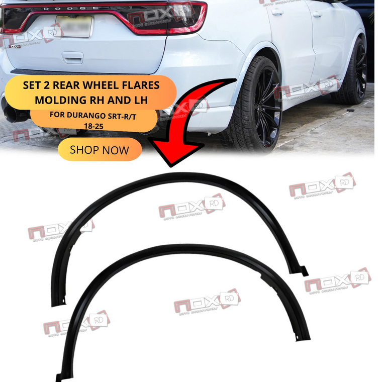 FOR DODGE DURANGO SRT / RT 18-25 SET 2 REAR  Wheel Flares Molding RH AND LH