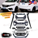 ✅ Para 15-20 Honda Fit Cubierta de Parachoques Delantero y Trasero Kit de Actualización RS SPORT KIT RS