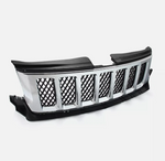 Para parrilla delantera cromada con rejilla de panal e inserciones negras para Jeep Grand Cherokee 2011-2013