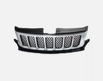 Para parrilla delantera cromada con rejilla de panal e inserciones negras para Jeep Grand Cherokee 2011-2013