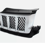 Para parrilla delantera cromada con rejilla de panal e inserciones negras para Jeep Grand Cherokee 2011-2013