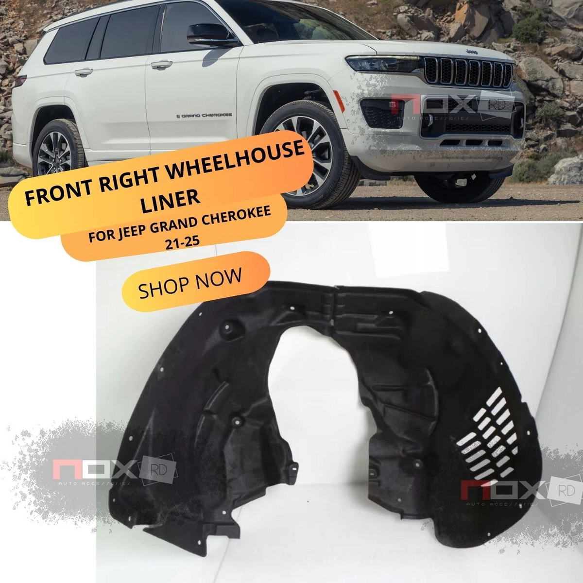FRONT RIGHT WHEELHOUSE LINER for JEEP GRAND CHEROKEE  2021 - 2025 68376700AD
