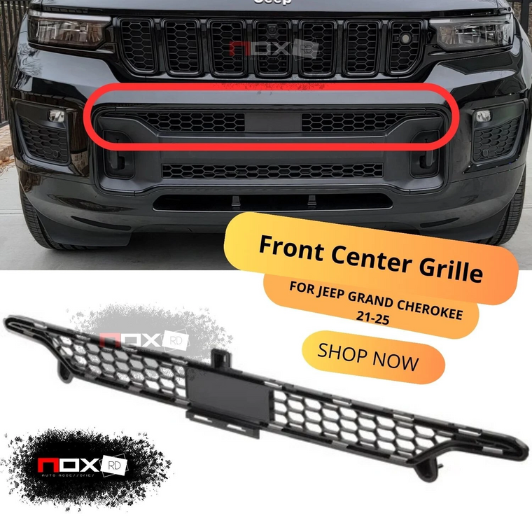 For Jeep Grand Cherokee 2021-2025 Front Center Grille 7CW12GXHAC