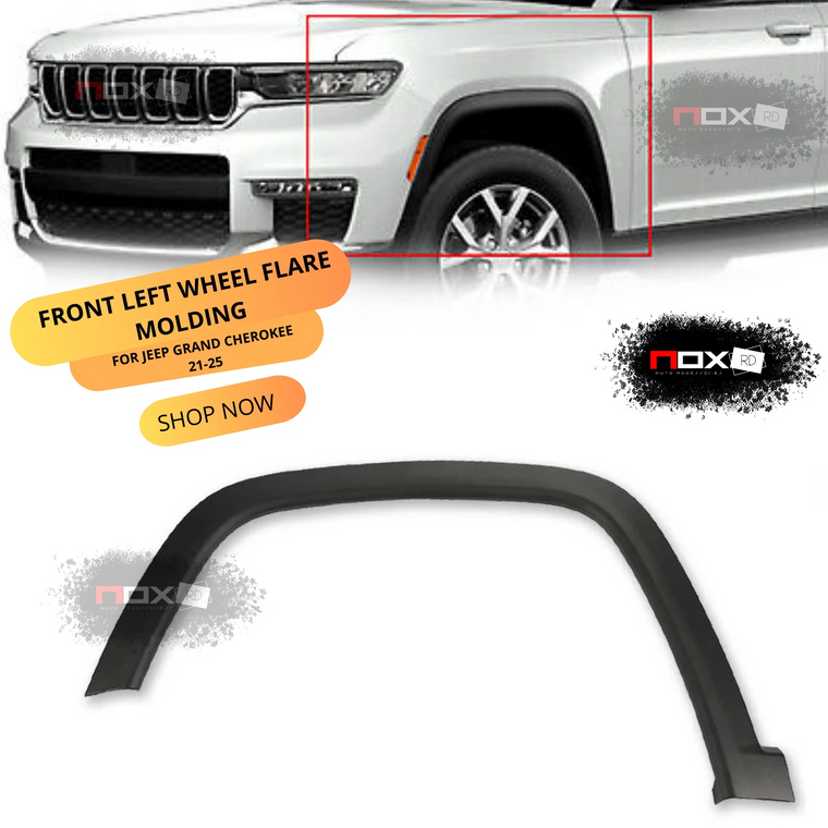 FOR 2021-2025 JEEP GRAND CHEROKEE / L FRONT LEFT WHEEL FLARE MOLDING ARCH