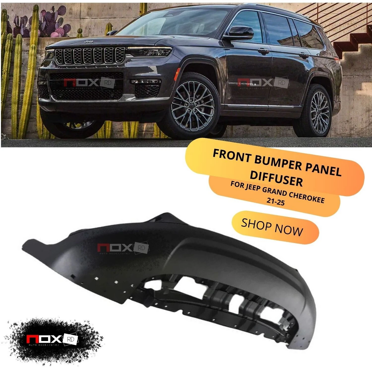 21-25 for Jeep Grand Cherokee front Bumper Panel diffuser
