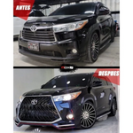 Para 2014-2016 Toyota Highlander KIT DE CARROCERÍA DELANTERO PARRILLA DE PARACHOQUES ESTILO LEXUS