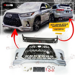 Para 2017 2018 2019 Toyota Highlander KIT DE CARROCERÍA DELANTERO PARRILLA ESTILO LEXUS