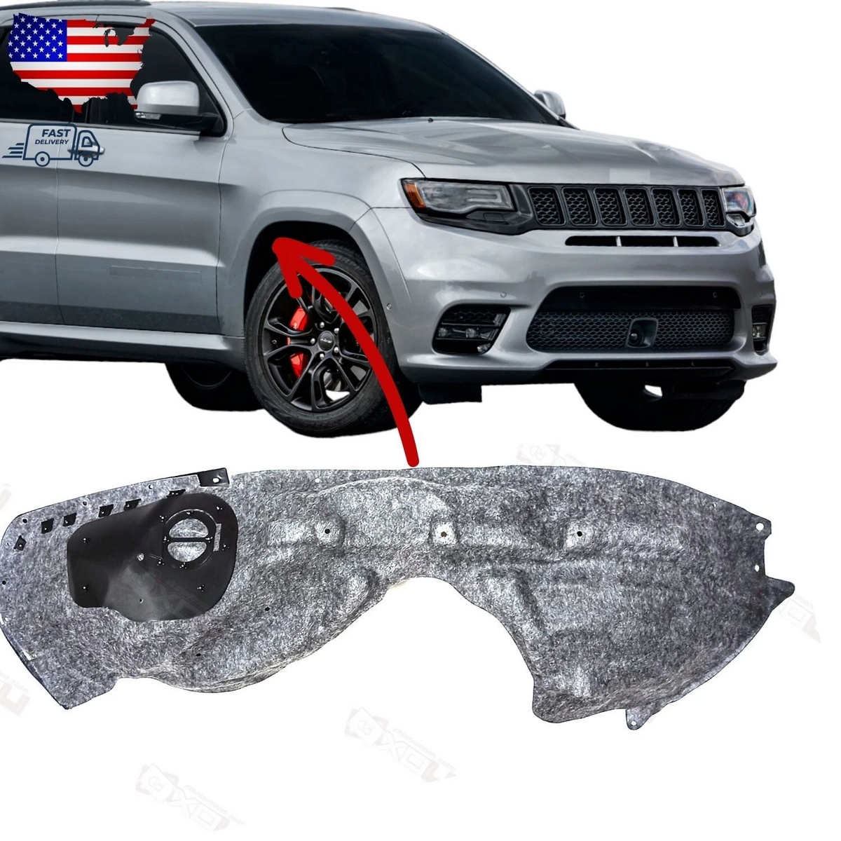 New Right fender liner for Jeep Grand Cherokee SRT 2017-2021  68272334AD