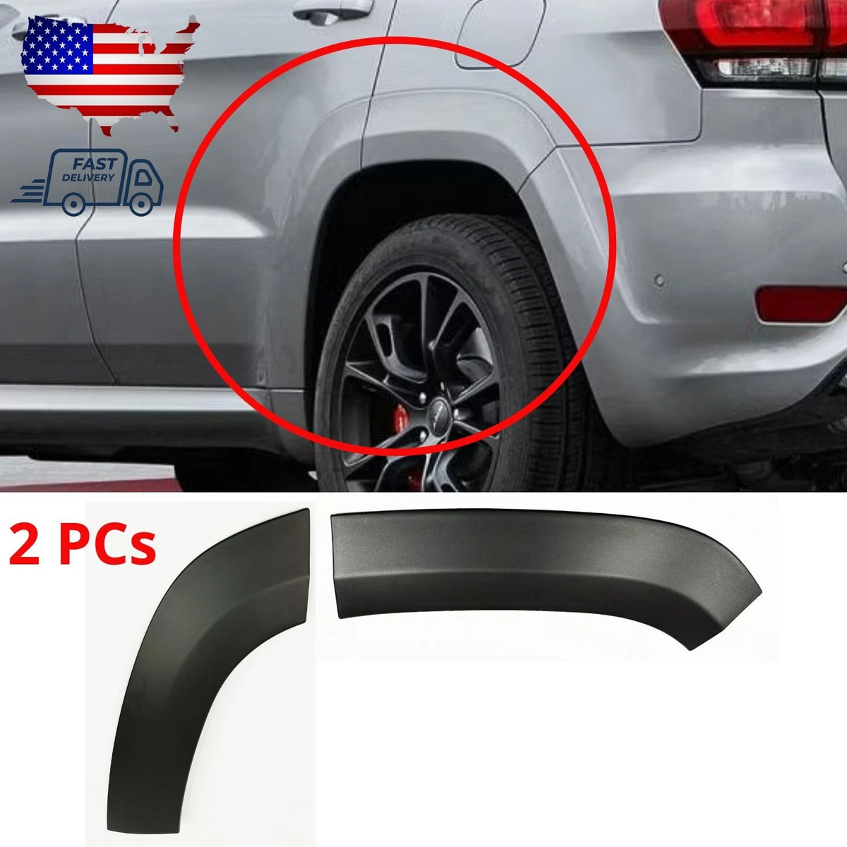 FOR JEEP GRAND CHEROKEE 2011-2021 SRT SUMMIT TRACKHAWK REAR LEFT FENDER FLARES