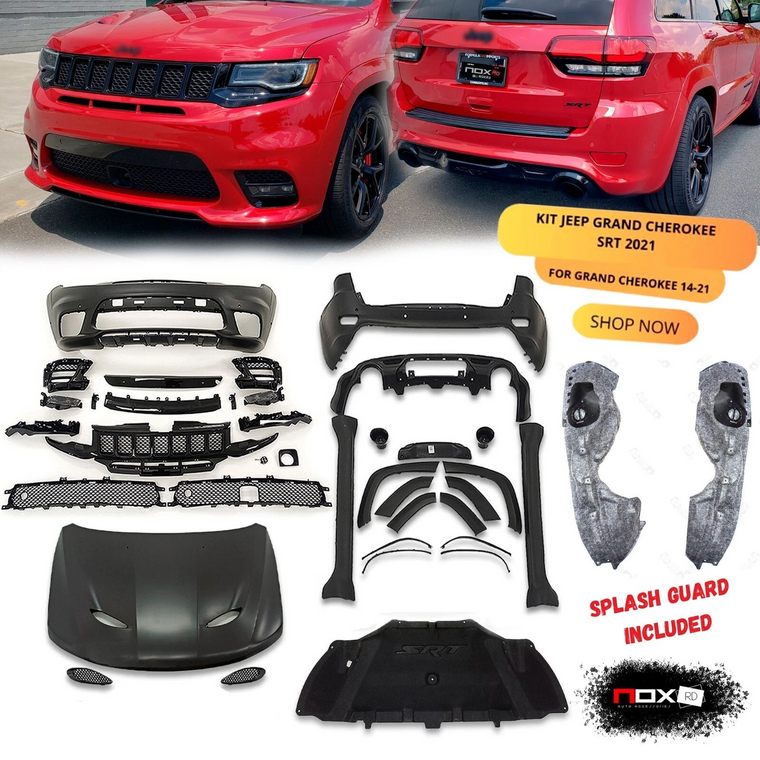FOR JEEP GRAND CHEROKEE 14-21 COMPLETE BUMPER KIT SRT 17-21 FACELIF CONVERSION.