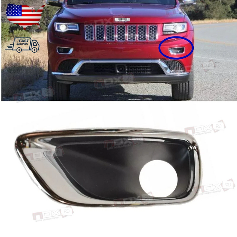 Fog Lamp Bezel For 14-2016 Jeep Grand Cherokee SUMMIT Fog Light Cover LEFT SIDE