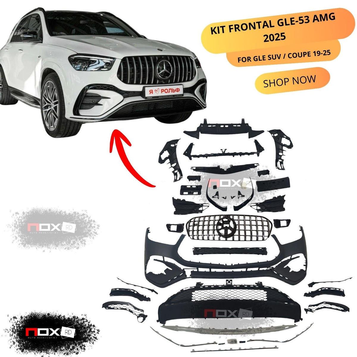 For 2020-2025 Mercedes Benz GLE 53 350 / 450 AMG W167 Front Bumper Kit GLE 53