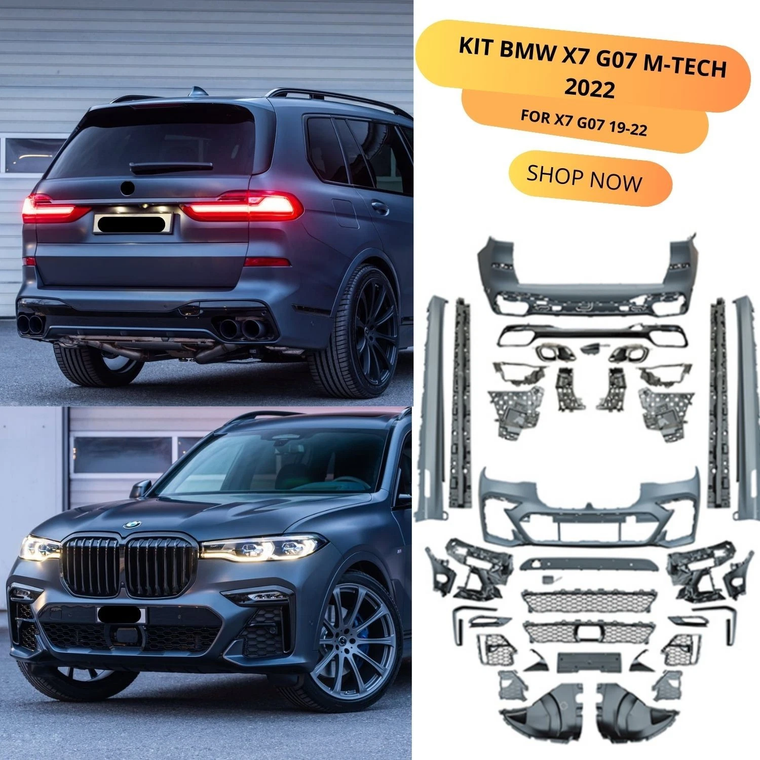 Para BMW G07 X7 2019-2022: Kit de carrocería completo estilo M-Tech con parachoques delantero y trasero para FACELIFT
