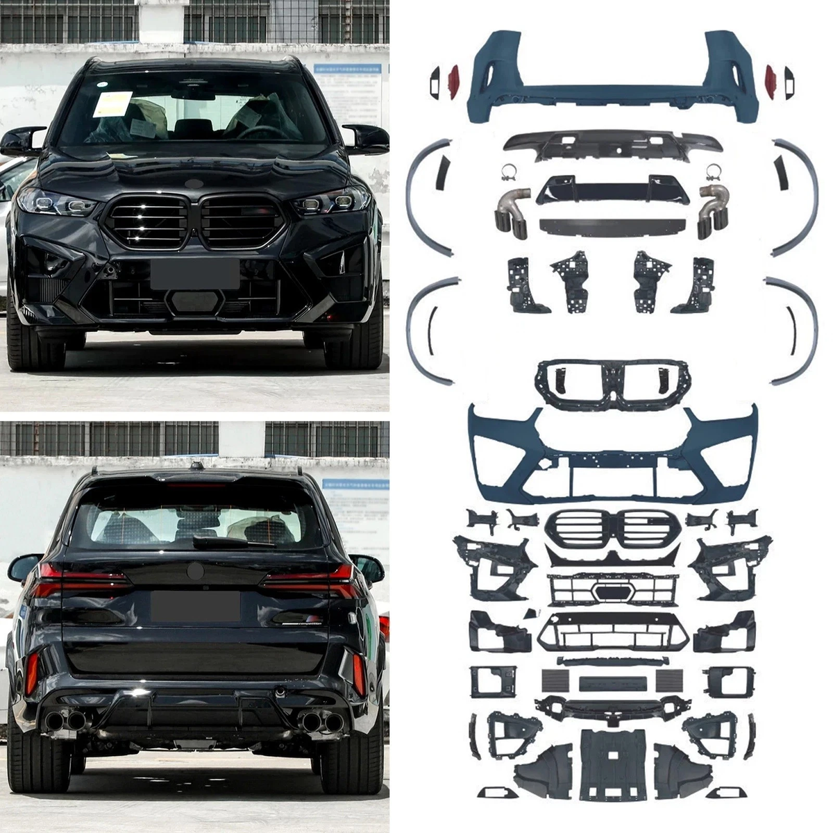 Fit for BMW X5 G05 2023 2024 Upgrade to 2023+ X5M Front + Rear Bumper Body Kit