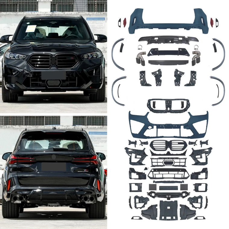 Apto para BMW X5 G05 2023 2024 Actualización a kit de carrocería parachoques delantero y trasero X5M 2023+