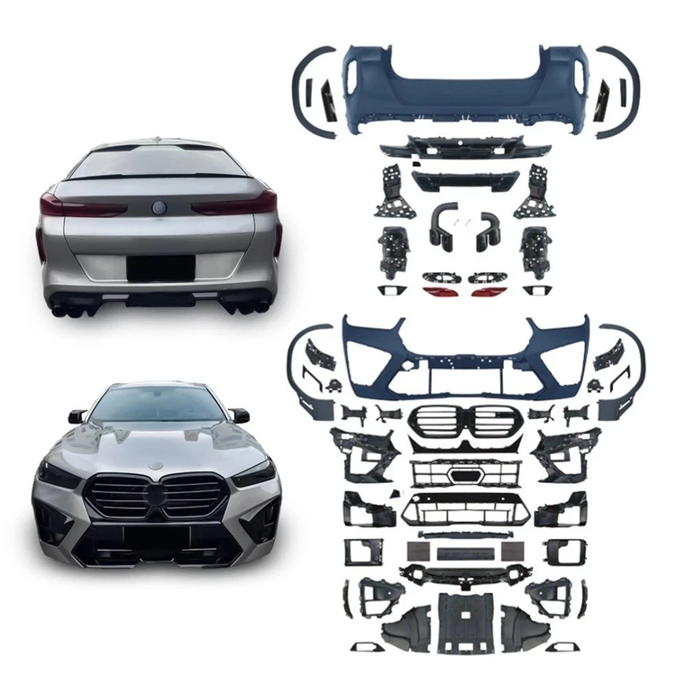 Kit de carrocería Parachoques para BMW X6 G06 2023+ Mejora para BMW X6M LCI F96 2023+ con parrilla