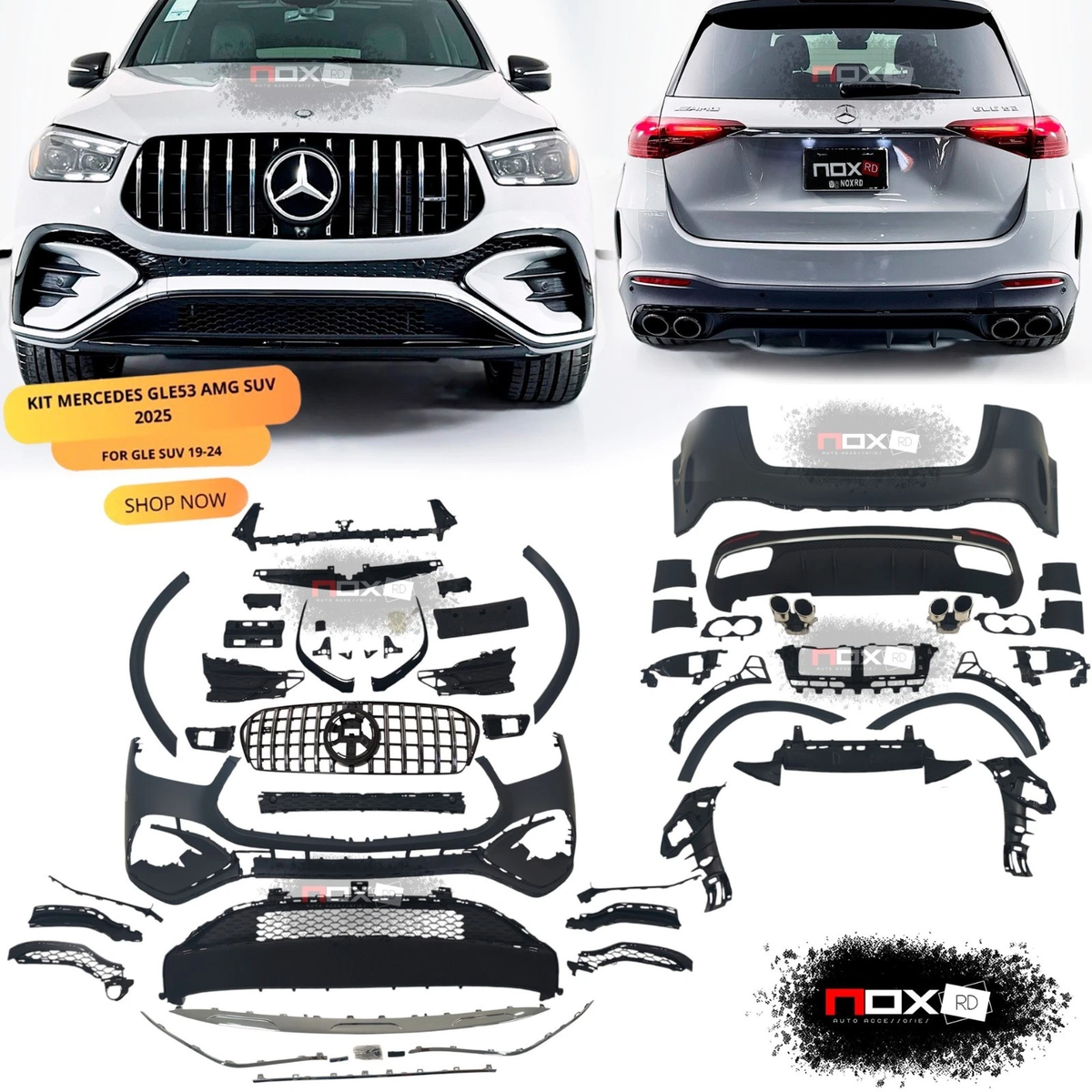 For 2020-2025 Mercedes Benz GLE 53 AMG W167 Front Rear Bumper  body Kit