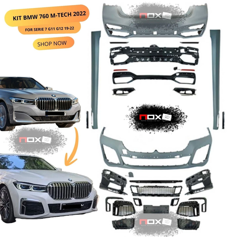 Kit de carrocería paragolpes delantero y trasero M-Tech Facelift 760 para BMW Serie 7 G11 G12 19-2022
